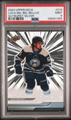 Luca Del Bel Belluz 💥 PSA 9 - 2024 Upper Deck Young Guns OUTBURST Rookie #214 - Image 1 of 3