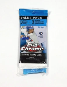 Paquete económico de béisbol Topps 2019 cromado sellado (3 paquetes + 3 refractores rosas) - Imagen 1 de 2