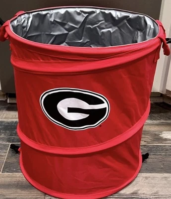 New Logo Georgia Bulldogs Pop Up Game Cooler Tailgate Collapsible Insulated 18” - Image 1 of 4