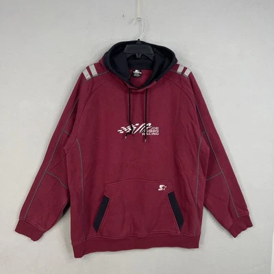 Joe Gibbs Racing Hoodie Mens XL Maroon Black NASCAR Racing Starter Pullover - Image 1 of 4