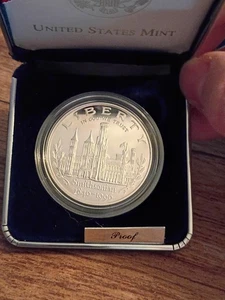 Moneda de plata conmemorativa 150 aniversario del Instituto Smithsonian prueba de $1... - Imagen 1 de 8