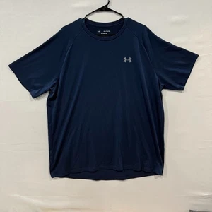 Under Armour Tech Tee Uomo XXL Blu Navy HeatGear Camicia Manica Corta - Foto 1 di 5