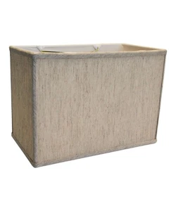 Rectangular Drum Lampshade (8x14) (8x14) x 10 Softback Textured Oatmeal - Picture 1 of 6