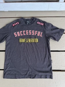 Diesel Boys Black More Noise Brave Gen. Kids T-shirt Size 6 - Picture 1 of 11