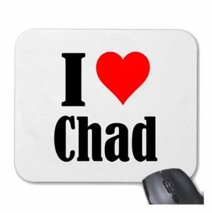 MOUSEPAD Mauspad I Love Chad Ich Liebe Chad - Photo 1/1