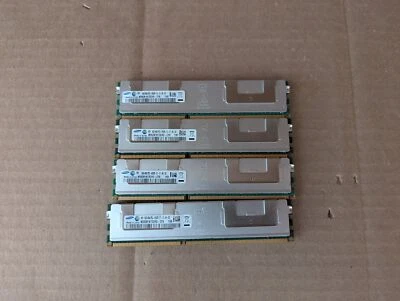 LOT OF 4 SAMSUNG 8GB (32GB) 4RX8 PC3 8500R ECC MEMORY M393B1K73CHD-CF8 D3-5(7) - Image 1 of 2