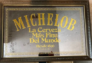 Michelob Hanging Mirror La Cerveza Más Fina Del Mundo Desde 1896 San Luis - Picture 1 of 6
