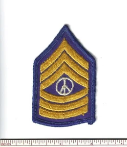 EI MASTER SARGEANT TYPE PATCH WITH WHITE PEACE SYMBOL LOGO BADGE SPOOF INSIGNIA - Picture 1 of 1