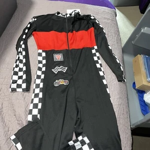 M Medium Rennwagen Fahrer Body Jump Suit Einteiler Kostüm Strampler - Bild 1 von 10