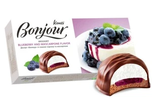 Ukrainian Sweets Gift Box KONTI Dessert "Bonjour" Blueberry Mascarpone 232g - Picture 1 of 1
