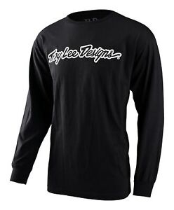 Troy Lee Designs Signature Mens Long Sleeve T-Shirt Black