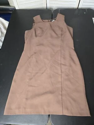 Sag Harbor Dress Women's Plus Size 18 Brown Fall Lined Zip Sleeveless for Work - Image 1 of 4