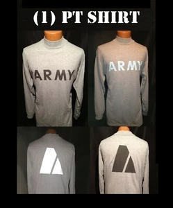 MEN'S L SHIRT LONG SLEEVE PHYSICAL T-SHIRT IPFU FITNESS US ARMY REFLECTIVE PT - Picture 1 of 11