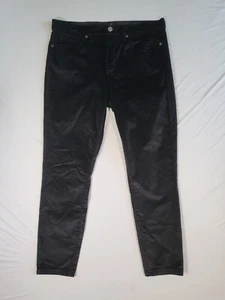 Banana Republic Womens Pants Size 29 (Actual 32" Waist) Velour Black 32 X 27 - Picture 1 of 16