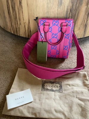 MINI BOLSO BANDOLERA GUCCI BICOLOR TENIS CUERO ESTAMPADO GG Foto 1 de 4