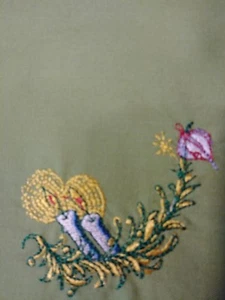 Embroidered Christmas Napkins 6 New - Picture 1 of 5