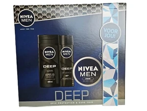 Nivea Men Set Regalo - Deep - (Deospray 150ml / Crema 150ml / Gel Doccia 250ml) - Foto 1 di 3