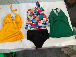 SALE 3 New LARGE Women’s 2 tops & 1 Swimsuit Talisea ($25 YoNique($28) swimwear - Picture 1 of 10