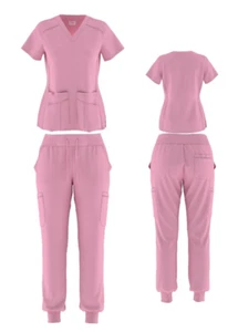 Scrub House - Orchid Scrub Set (LARGE Womens contour f Scrubs Set Top and Pants) - Picture 1 of 1