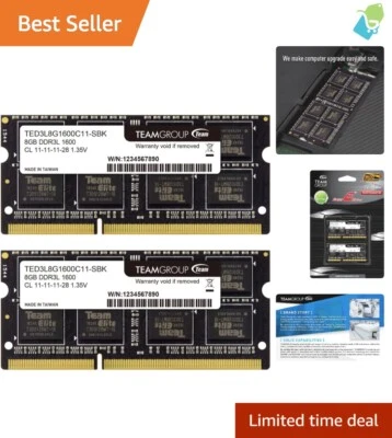 Elite 16GB (2x8GB) DDR3L 1600MHz Upgrade for Enhanced Laptop Performance - Image 1 of 4