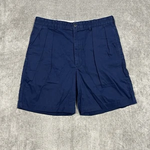 Ralph Lauren Shorts Polo Golf Chino Mens 34 8" Inseam Navy Blue Cotton Pleated - Picture 1 of 8