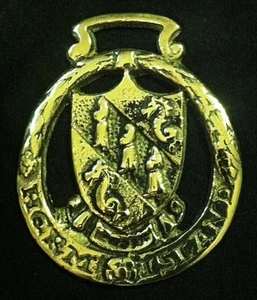 Wunderschönes Vintage HERM ISLAND CREST Pferdegeschirr Messing England WOW YOUR WALLS  - Bild 1 von 2