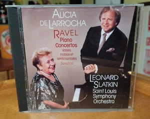 Alicia DeLarrocha Leonard Slatkin Ravel piano concertos CD St. Louis Symphony - Picture 1 of 2