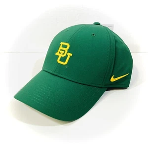 NIKE BAYLOR BEARS HAT green&yellow dri-fit structured Adjustable OSFM ADULT New - Picture 1 of 5