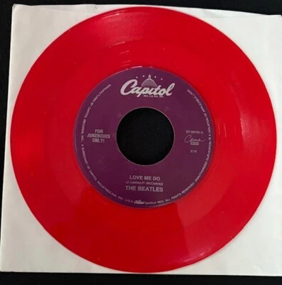 BEATLES-LOVE ME DO-RARE 1993  RED VINYL-MISS-PRESS - Image 1 of 2