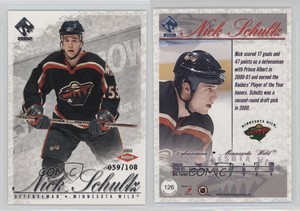 2001-02 Pacific Private Stock Silver /108 Nick Schultz #126 Rookie RC