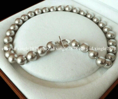 Genuino 8mm Mezcla Color Mar del Sur Concha Perla No Perla Cuentas Redondas Collar 20" Foto 1 de 4