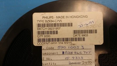 (50 PCS) BZX84C7V5 DIODE ZENER 7.5V 350MW SOT23-3 Foto 1 de 3