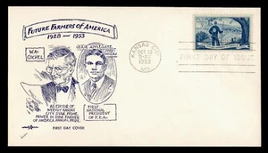 DR WHO 1953 FDC FFA FUTURE FARMERS ANIV PENTARTS CACHET m29201 - Picture 1 of 2