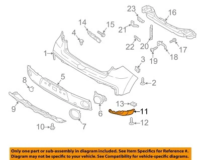 Parachoques trasero izquierdo KIA OEM 17-18 Soul 86612B2740 Foto 1 de 2