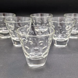MCM Barware Cocktail Double Shot Glass Cosmopolitan Set Of 6 Textured - Picture 1 of 7