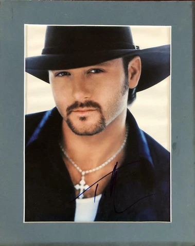 Tim McGraw- Color Photo Signed & Matted Cover
