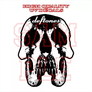 Calcomanía UV de 4" 5" 6" 7" Metal Peste Gótico Industrial Thrash NegroBlanco Calavera - Imagen 1 de 3