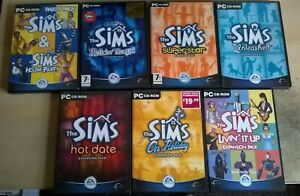 THE SIMS 1 - BASE GAME & ALL 7 EXPANSIONS - COMPLETE COLLECTION - PC GAME BUNDLE