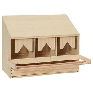 Chicken Laying Nest Brown and natural wood vidaXL - Picture 1 of 7