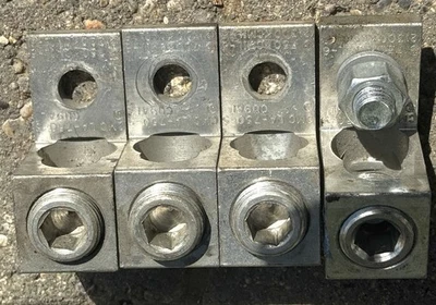 Qty of 4 CMC LA-750-5 CU9AL 750KCMIL-6 Terminal Lug Used FREE SHIP - Image 1 of 2