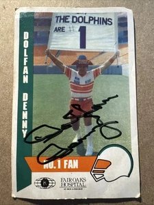 1987 Miami Dolphins Police #5 Dolfan Denny Autographed SIGNED Card Died 2007 - Picture 1 of 2