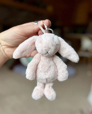 Jellycat RETIRED Bashful Blush Bunny Bag Charm NWT Authentic - Image 1 of 4