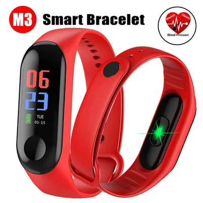 Smart Watch Wristband Blood Pressure Heart Rate Monitor Bracelet For iOS Android - Image 1 of 4