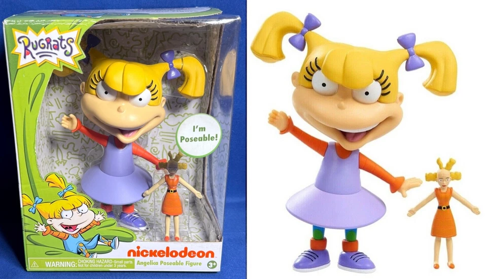 Nick 90's Just Play Rugrats Anjelica Toy Figures 6 Inch Dressed Poseable Dolls