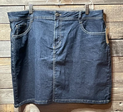 Pantalón corto de mujer St John’s Bay azul Jean, talla 18W, nuevo con etiquetas Foto 1 de 4