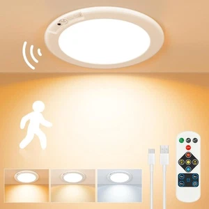 Rechargeable Ceiling Light, No Wiring Battery Operated 1 Pack, Multicolor - Picture 1 of 7