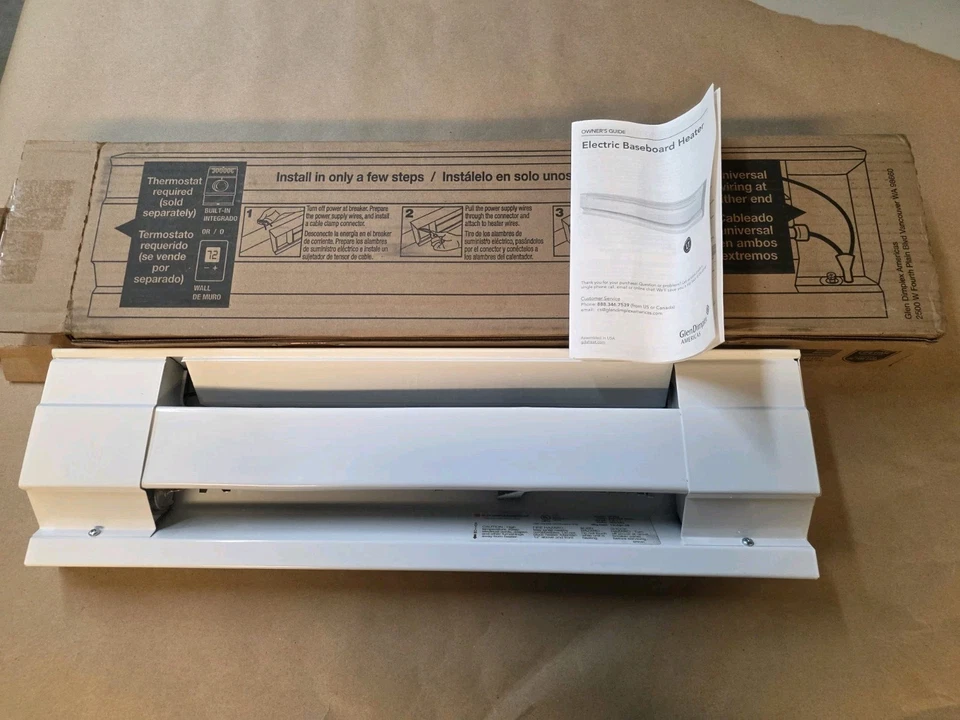 Cadet 2F350W 24 in. 240/208-Volt 350/262-Watt Electric Baseboard Heater in White - Image 1 of 4
