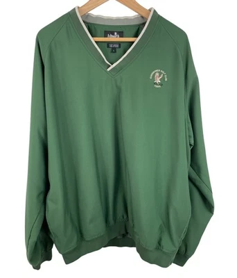 Pullover de golf verde forrado Ashworth de la USAFA Eisenhower para hombre talla grande Foto 1 de 4