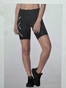 2XU Damen Core Kompressionsshorts schwarz/silber Large - Bild 1 von 4