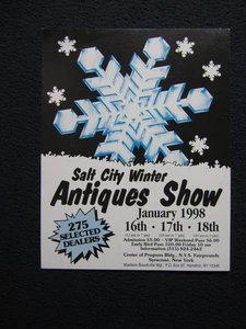Salt City Winter Antiques Show January 1998 16th-18th Rack Postcard Collectible! - Bild 1 von 2